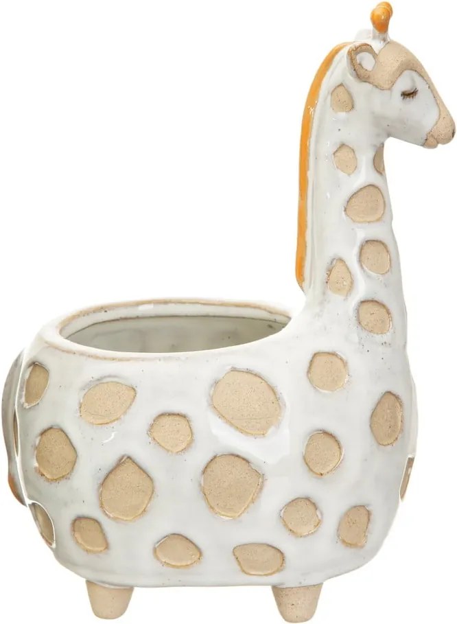 Ghiveci Sass & Belle Gina Giraffe, ø 7,5 cm, alb - bej