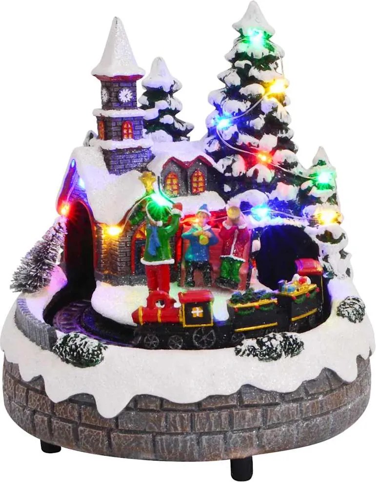 vidaXL Decor de Crăciun pentru masă Multicolour 16 x 16 x 19 cm Rășină