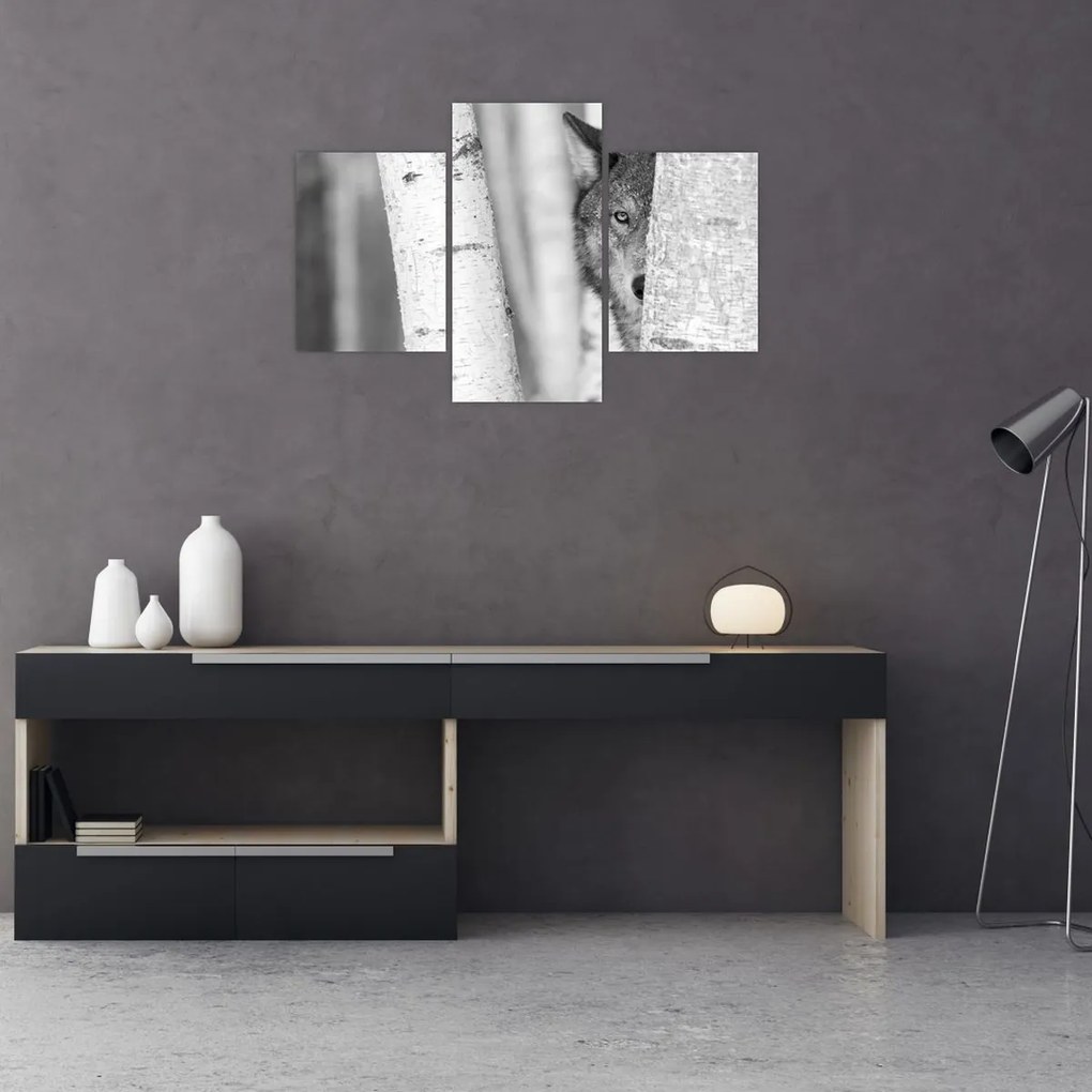 Tablou - Lupul din pădure (90x60 cm)
