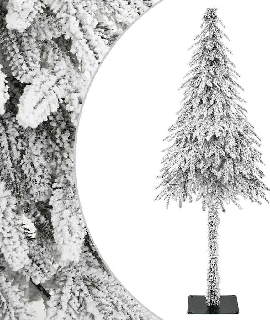 vidaXL Brad de Crăciun artificial cu suport Alb 76 x 76 x 180 cm