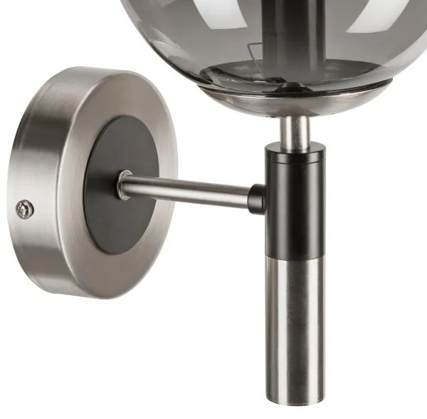 Aplică ROLLO 1xE14/5W/230V crom mat/fumuriu