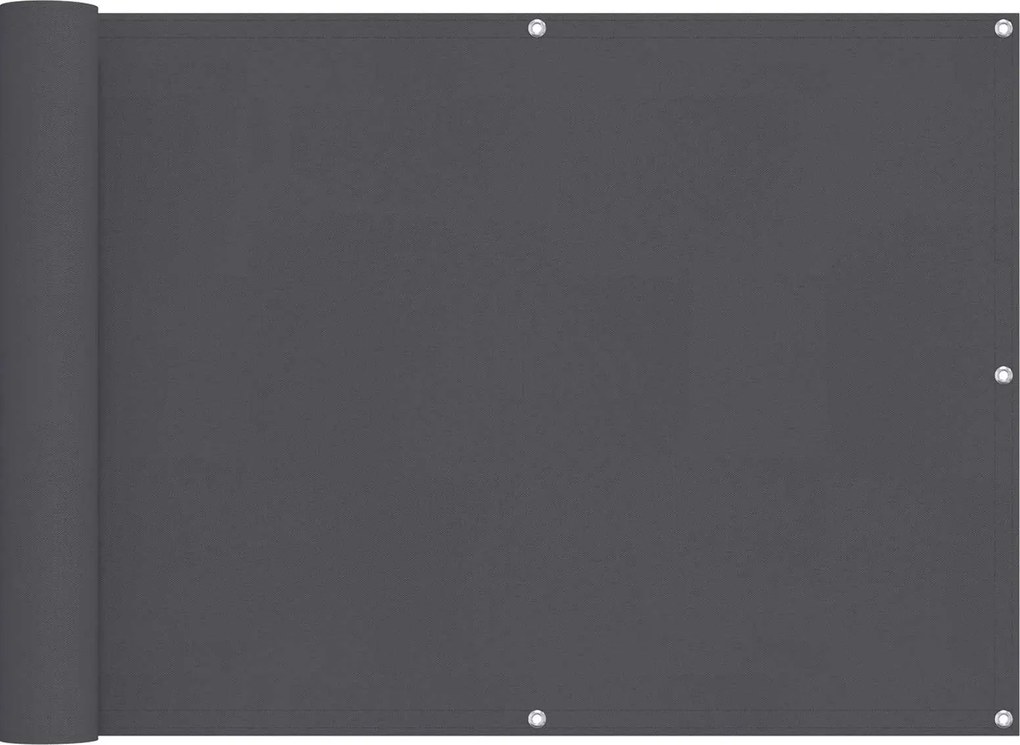 vidaXL Ecran de balcon Antracit 75 x 200 cm Oxford alu acoperit cu PU