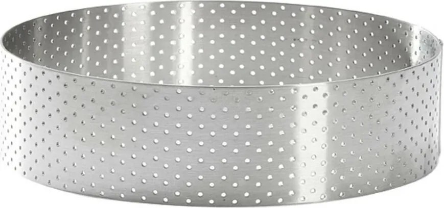 Inel de tort perforat rotund De Buyer 3098.05, 12,5 cm, oțel inoxidabil, 12,5 cm