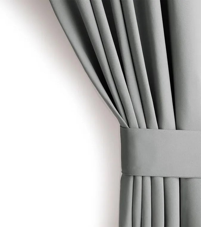 decoDoma Draperie groasă blackout RESTILO argint 140 x 245 cm set 2 buc