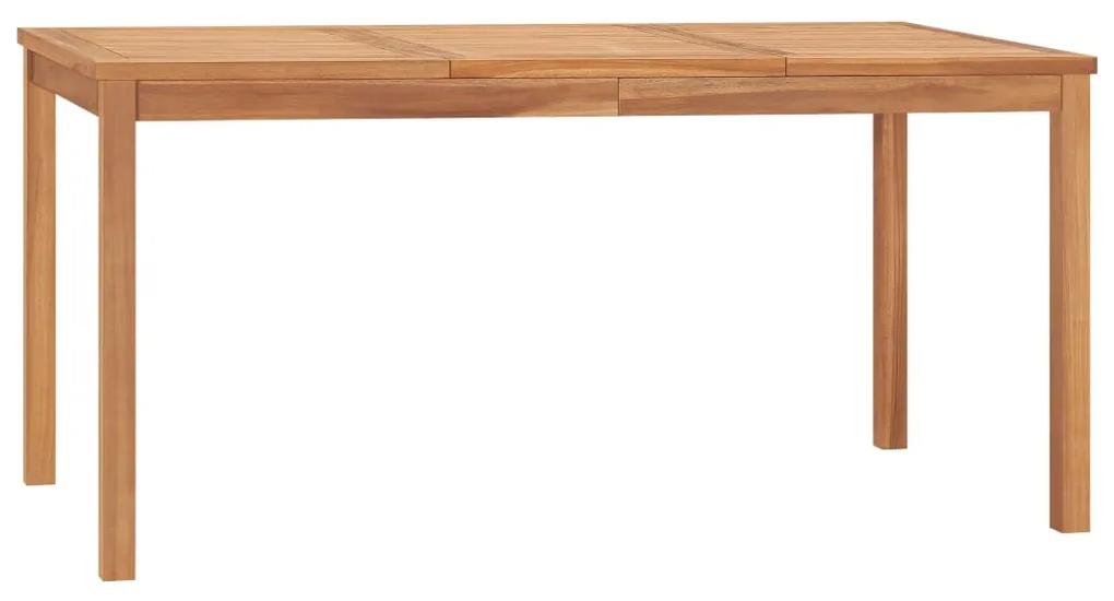 315620 vidaXL Masă de grădină, 160 x 80 x 77 cm, lemn masiv de tec