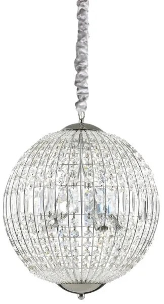 Lustră LED de cristal pe lanț Ideal Lux LUXOR 6xG9/3W/230V d. 40 cm transparent