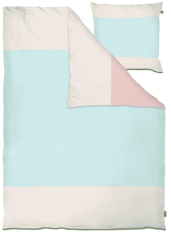 Lenjerie de pat albastru-deschis din bumbac percal pentru pat de o persoană/extinsă 140x220 cm Colore – Mette Ditmer Denmark