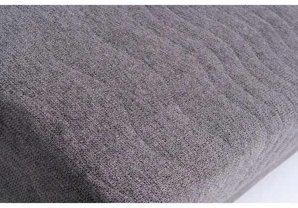 Canapea extensibilă tapițată PAUL, 3 locuri, pentru dormit zilnic, fără cotiere, gri