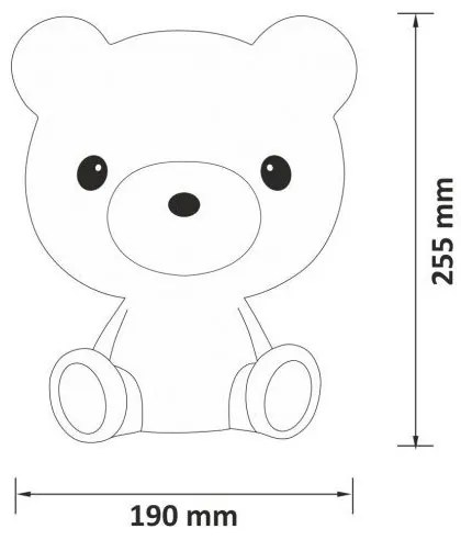 LED Veioză de noapte copii 2,5W/230V ursuleț alb