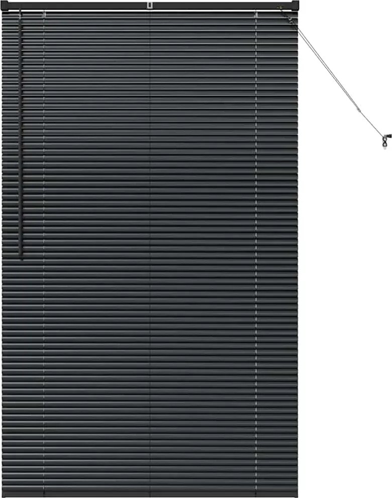 vidaXL Jaluzele venetiene Manual Negru 175 x 100 cm Aluminiu