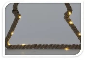 Decorațiune luminoasă suspendată Brad, 28 x 22,5x 1,5 cm, 15 LED, alb cald