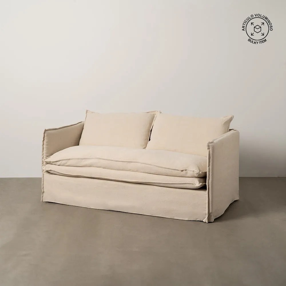 Canapea crem cu tapițerie din in 180 cm – Ixia