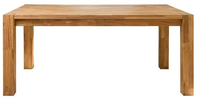 Masa extensibila Custer, lemn masiv, maro, 160/210 x 90 x 75 cm