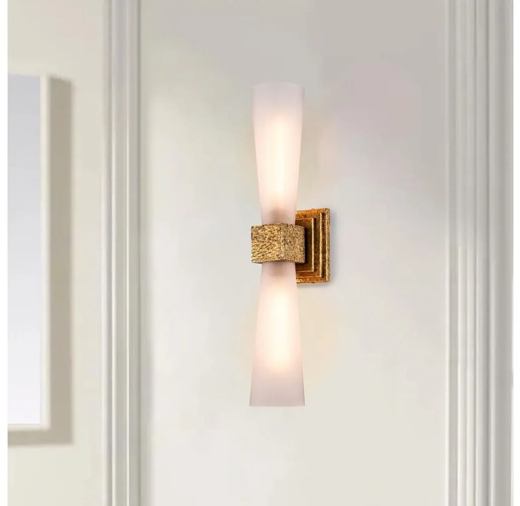 Elstead KRISTY-2WB-DG-OPAL-LED Aplică pentru baie KRISTY, 2 x G9 (4 W), 230 V, IP44, finisaj cupru