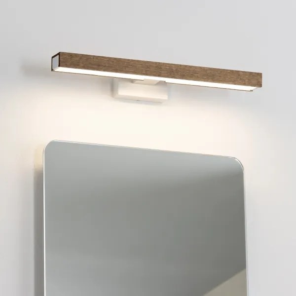 Aplică LED pentru oglindă de baie Brilagi WOODY MIRROR LED/8W/230V IP44 stejar/alb