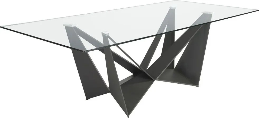 Masa dining design LUX Rectangular Black Steel 220x95cm