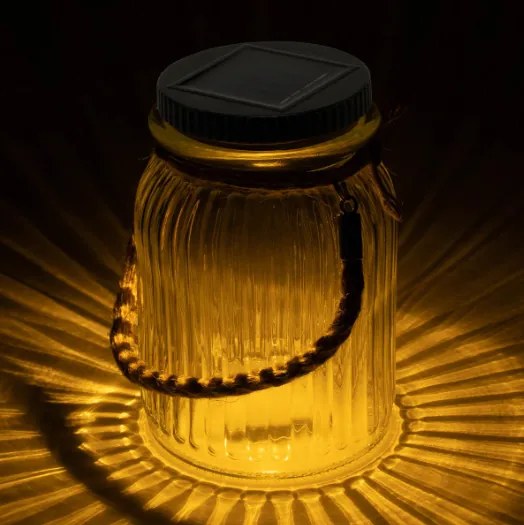 Lumină solară, 3 LED-uri, plastic, alb cald