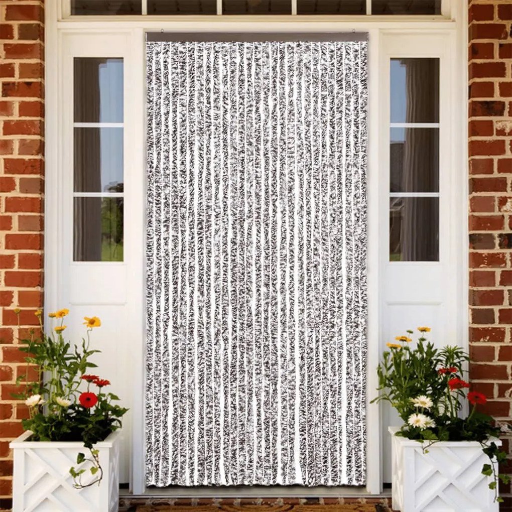 vidaXL Perdea pentru insecte, maro și bej, 118 x 220 cm, Chenille