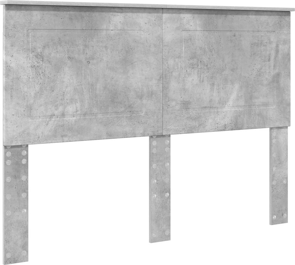 vidaXL Tăblie cap Gri Beton Lemn prelucrat