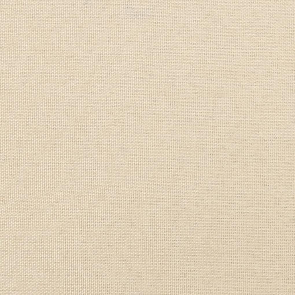 Pat box spring cu saltea, crem, 200x200 cm, textil Crem, 25 cm, 200 x 200 cm
