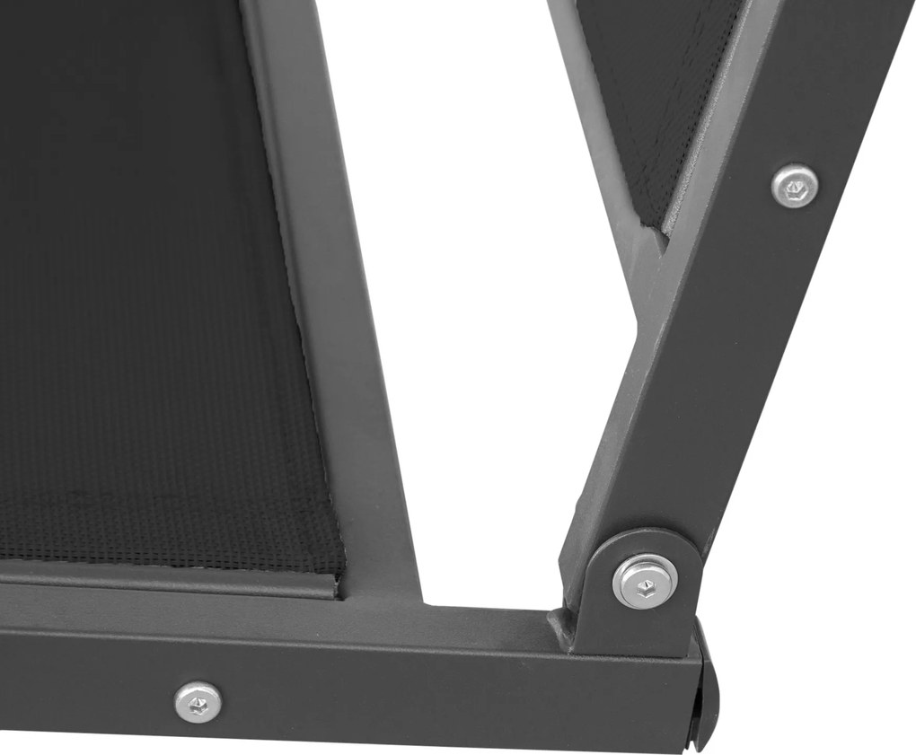 Outsunny Leagăn de Grădină pentru 3 Persoane cu Acoperiș, Șezut Respirabil și Cadru din Oțel, Negru | Aosom Romania