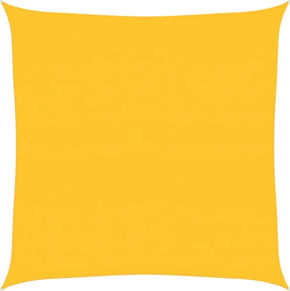 vidaXL Pânză parasolar, galben, pătrat, 7x7 m HDPE, 160 g/m²