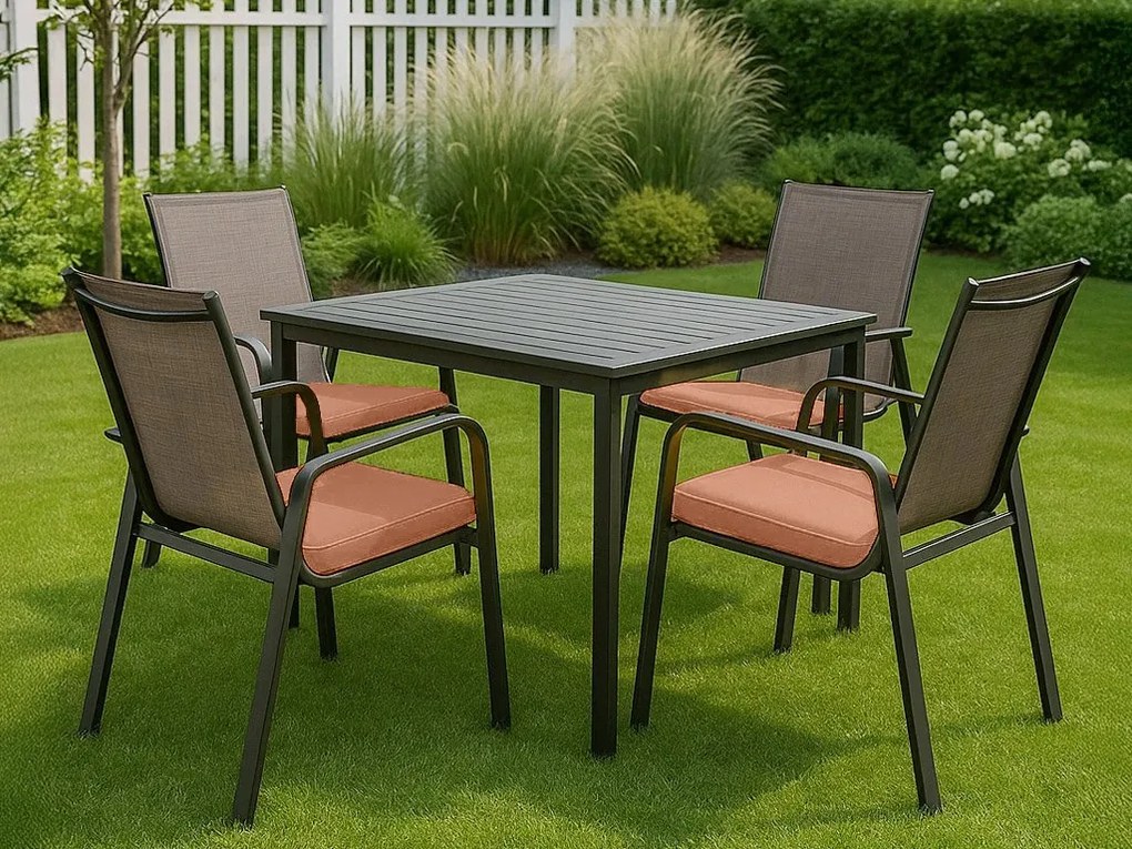 Perna de scaun pentru exterior VIREON 44x45 cm, maron-portocaliu