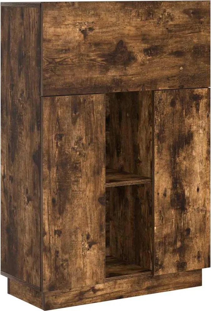 vidaXL Birou Stejar fumuriu 71.5 x 31.5 x 106.5 cm Lemn compozit