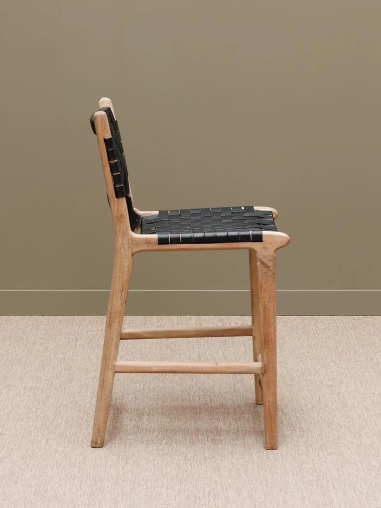 Scaun de bar, din piele naturala, Mixing