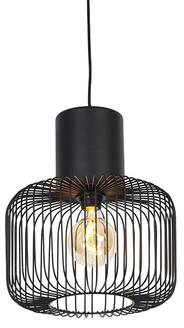 Lampă suspendată de design neagră - Baya