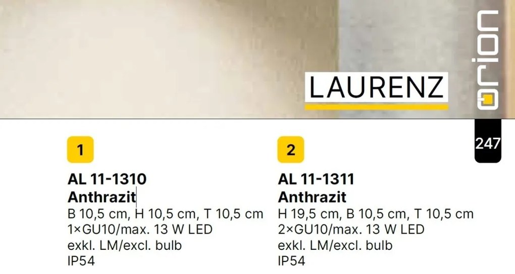 Aplica de exterior ambientala IP54 LAURENZ