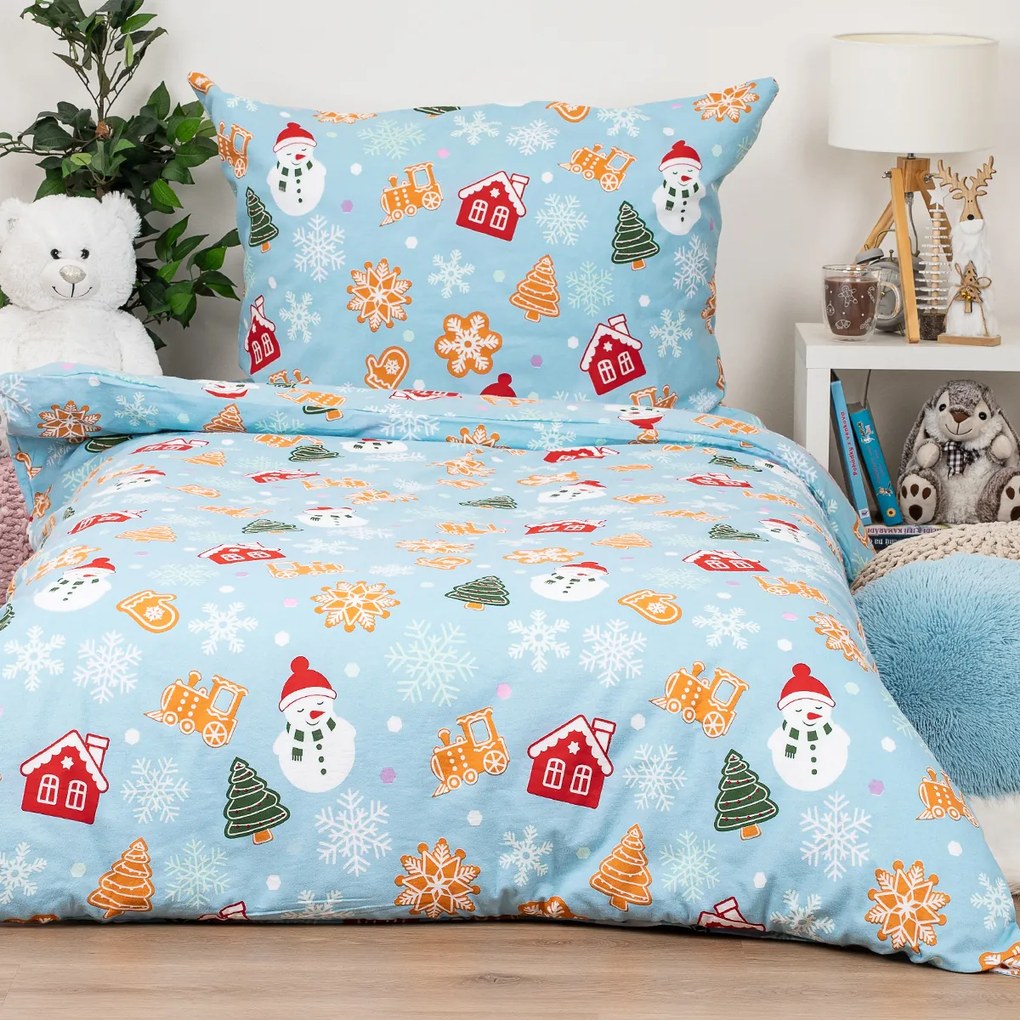 Lenjerie de pat din flanel 4Home Sweet Winter, 140x 200 cm, 70 x 90 cm, 140 x 200 cm, 70 x 90 cm