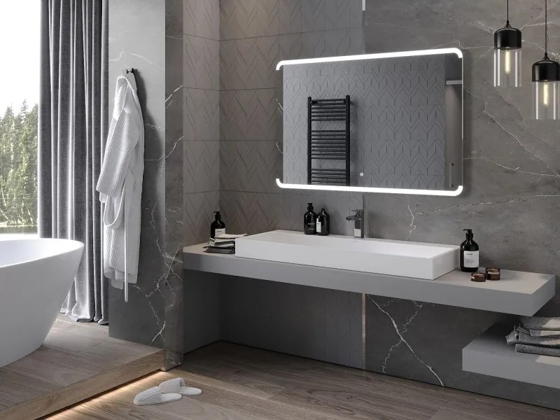 Mexen Nida oglindă de baie iluminată 120 x 80 cm, LED 6000K, anti-aburire - 9806-120-080-611-00
