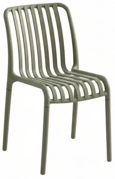 Scaun din plastic TREGO, verde