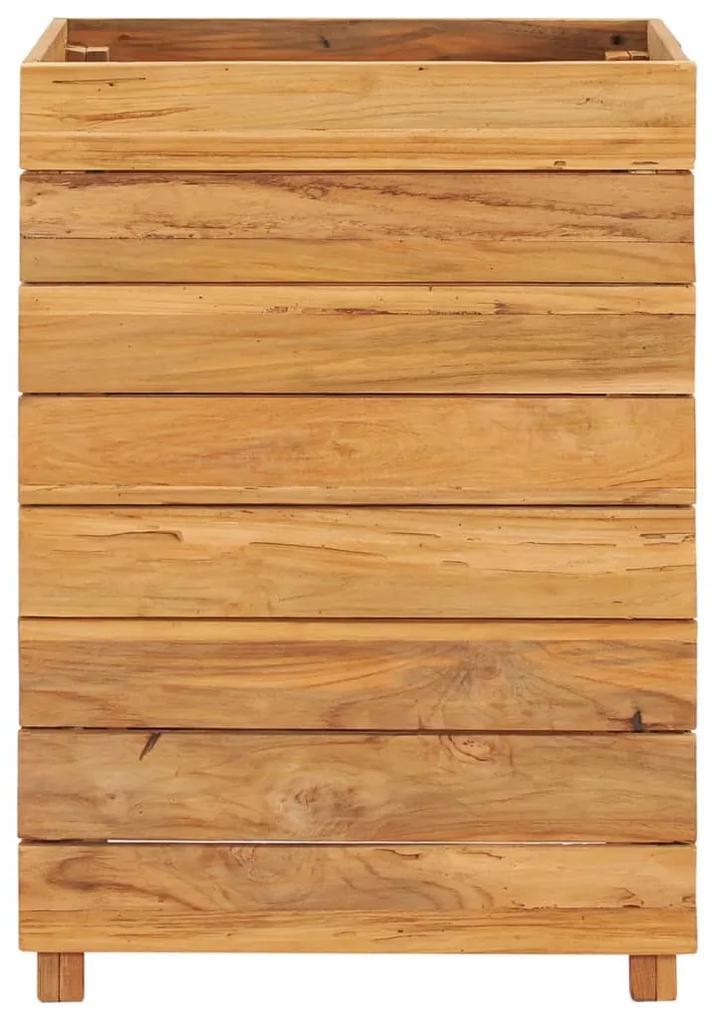 Strat inaltat, 50 x 40 x 72 cm, lemn de tec reciclat si otel 1, 50 x 40 x 72 cm