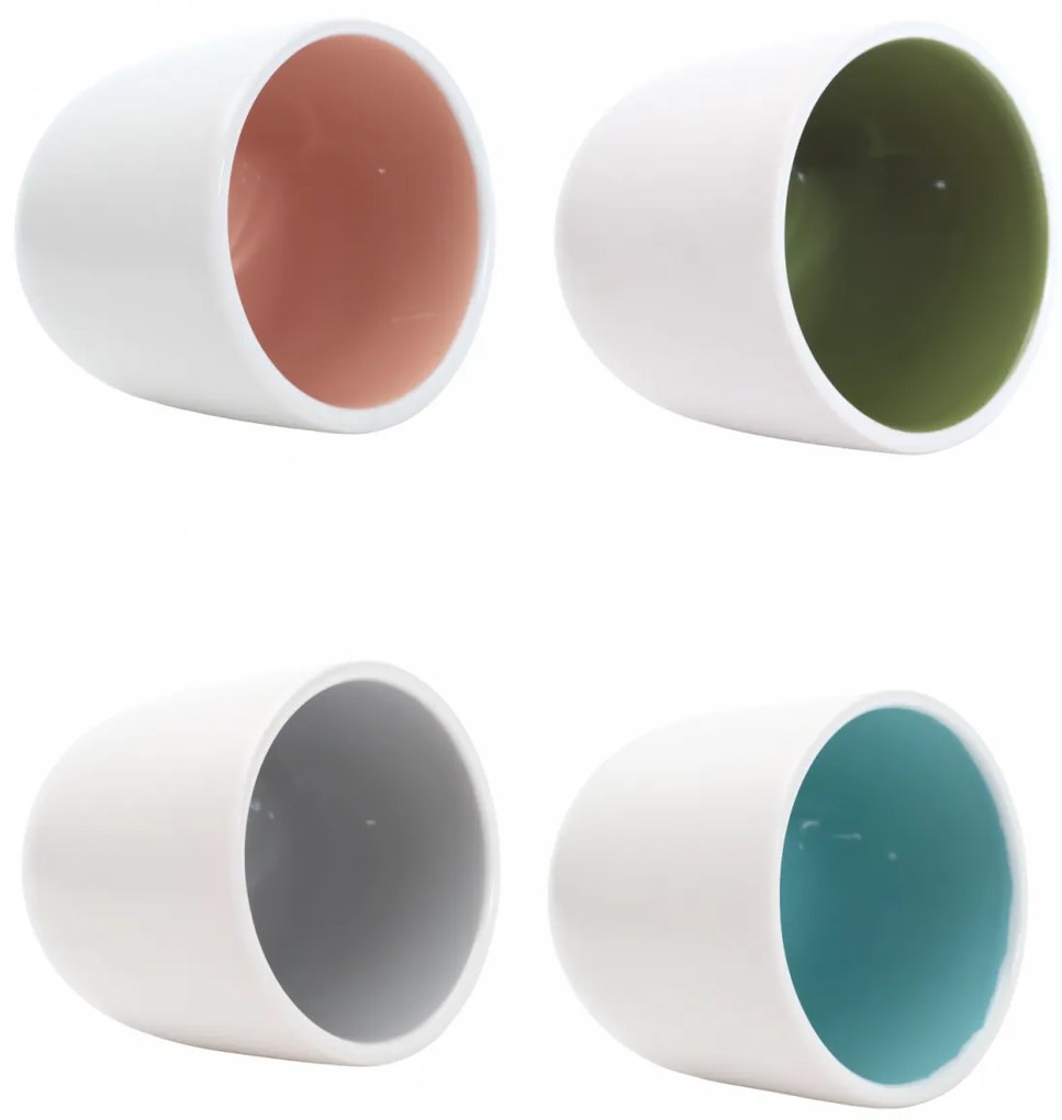 Set 4 Pahare Cafea Novum Summer 150ml si 250ml(Verde, Gri, Corai, Albastru)