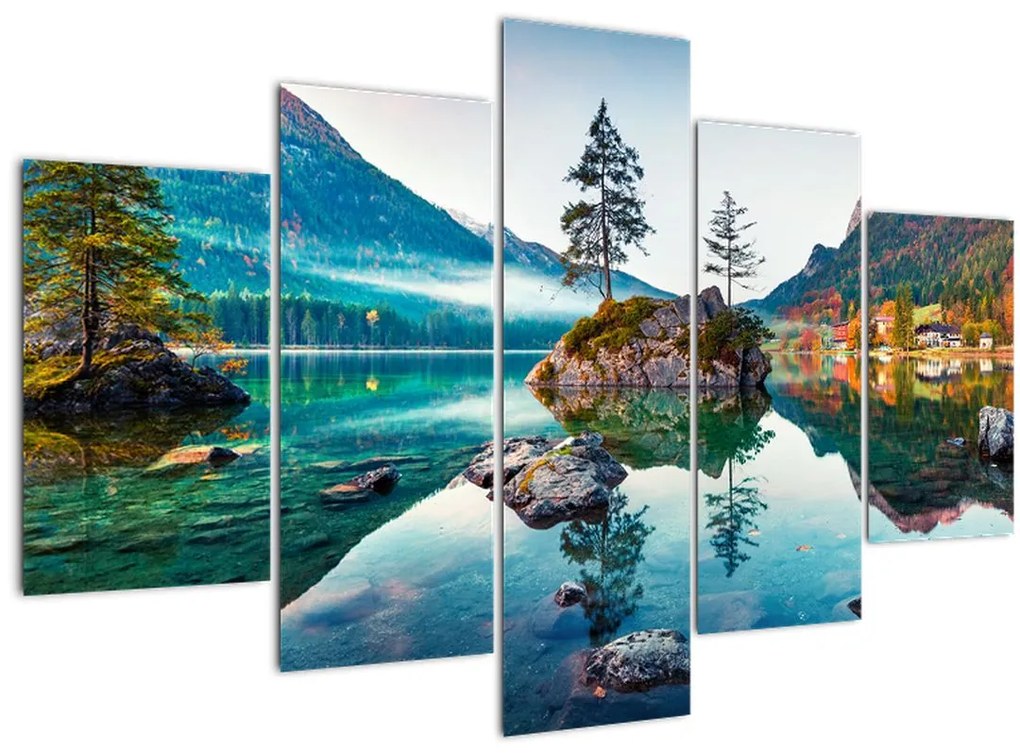 Tablou - Lacul Hintersee, Alpii Bavarezi, Austria (150x105 cm)