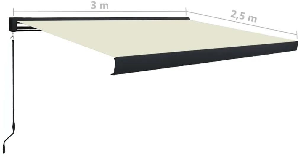 Copertina manuala tip caseta, crem, 300 x 250 cm cream (grey frame), 300 x 250 cm