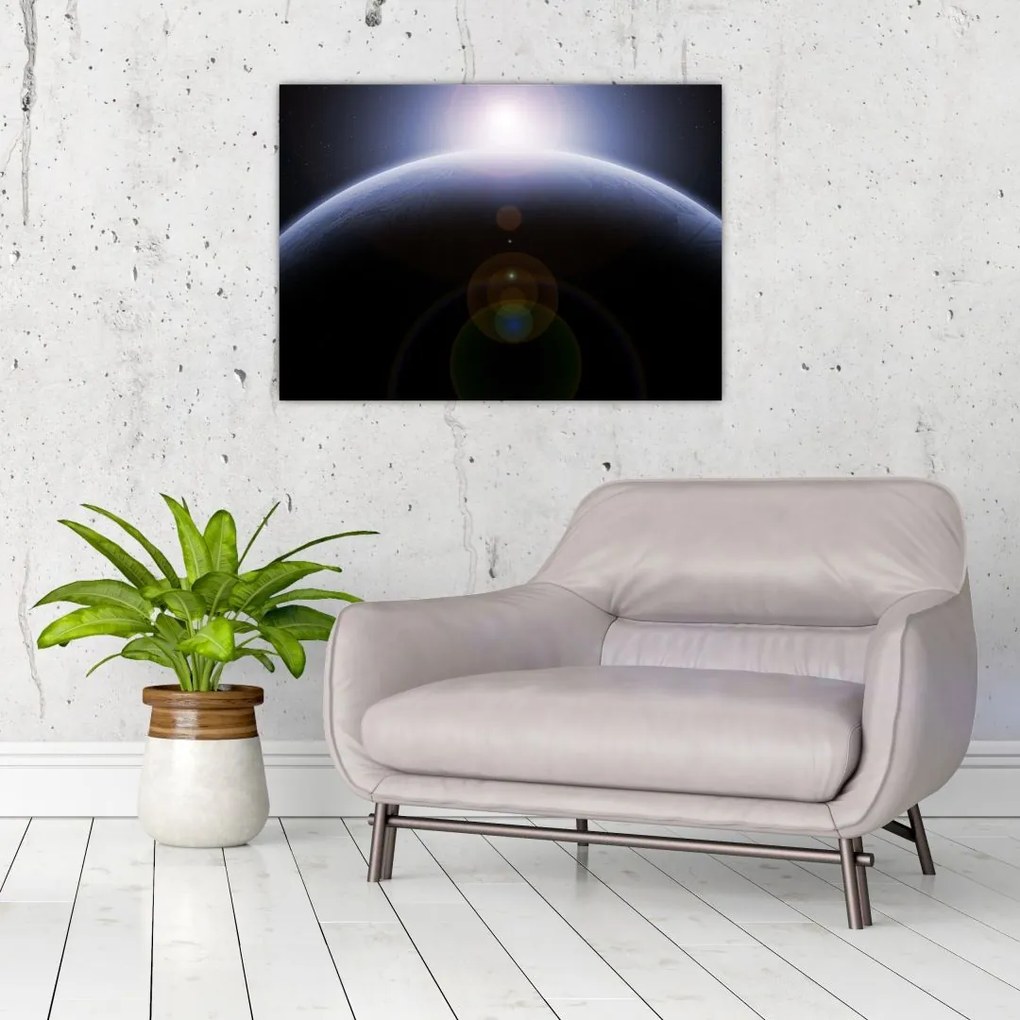 Tablou pe sticlă - Corp cosmic (70x50 cm)