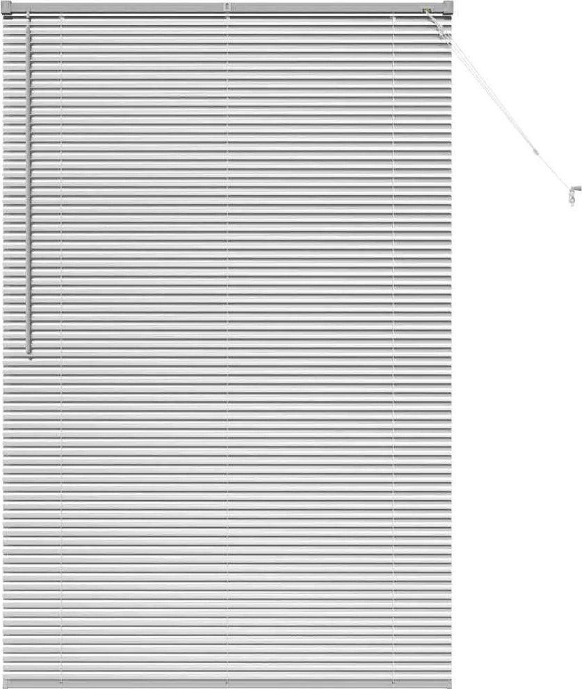 vidaXL Jaluzele venetiene Manual Argintiu 175 x 120 cm Aluminiu