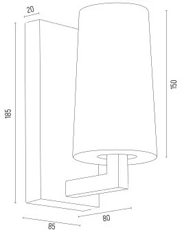 Aplica de perete design modern CAMELOT PLUS negru