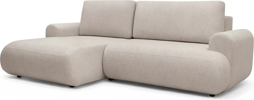 Colțar extensibil Lotulis Mini pe stânga - țesătură hidrofobă crem Blur 01