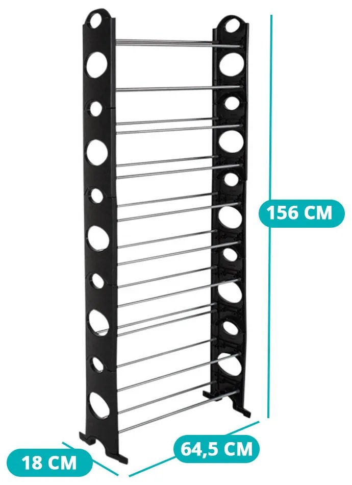 Pantofar cu 10 nivele - negru