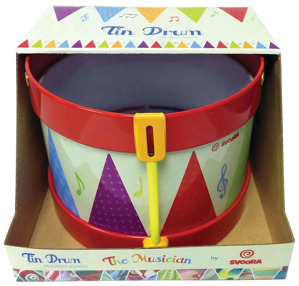 Toba Multicolora Copii - Tin Drum, 2 Bete Lemn