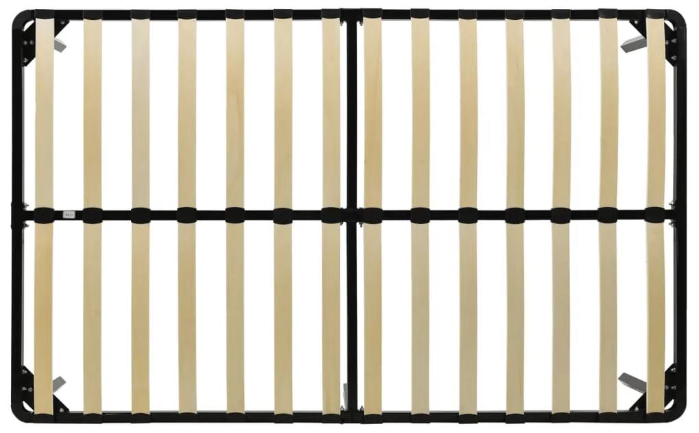 Cadru de pat, negru, 160 x 200 cm, metal 160 x 200 cm