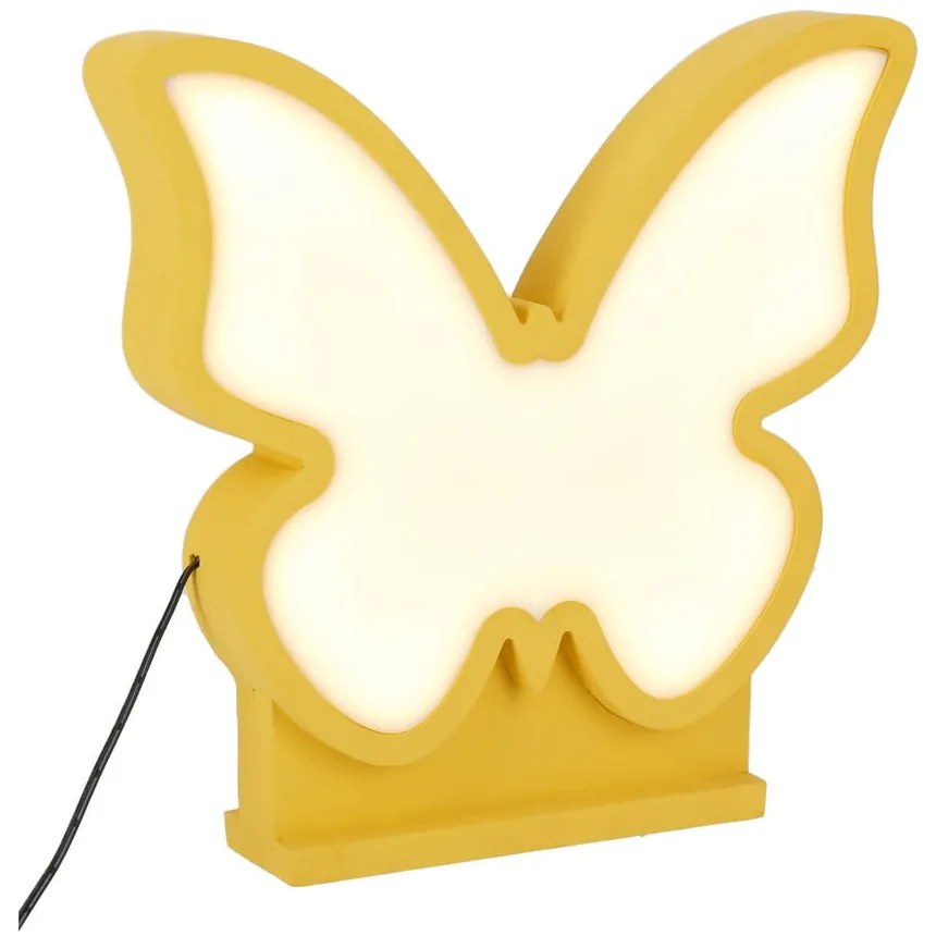 Veioză pentru copii galbenă Butterfly – Candellux Lighting