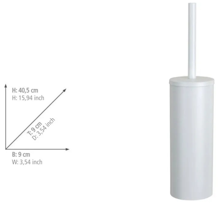 Perie de WC albă din oțel inoxidabil Orea – Wenko