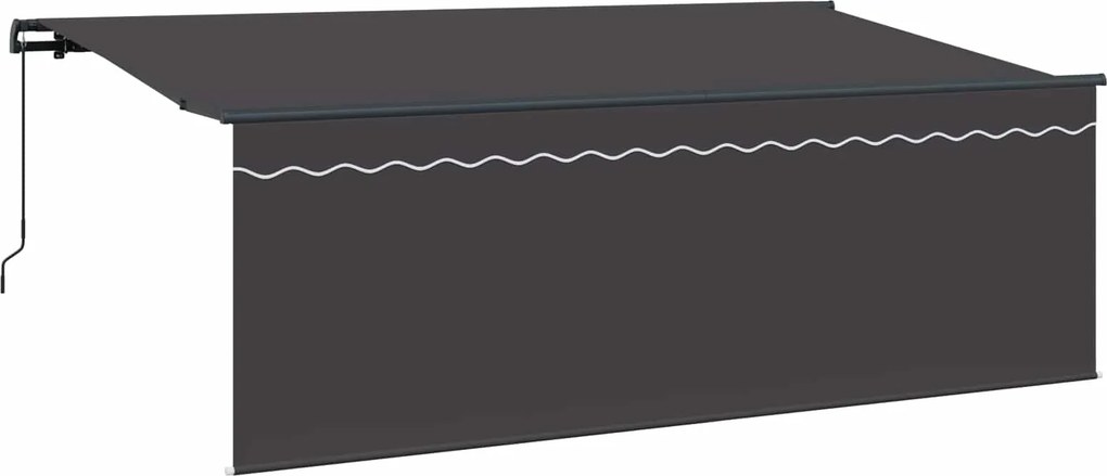 vidaXL Cortina Retractabilă Manual Antracit 350 x 200 cm