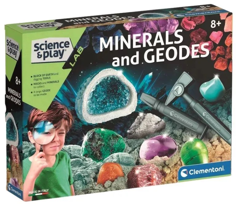 Colorat Science Set științific cu minerale și geode Clementoni