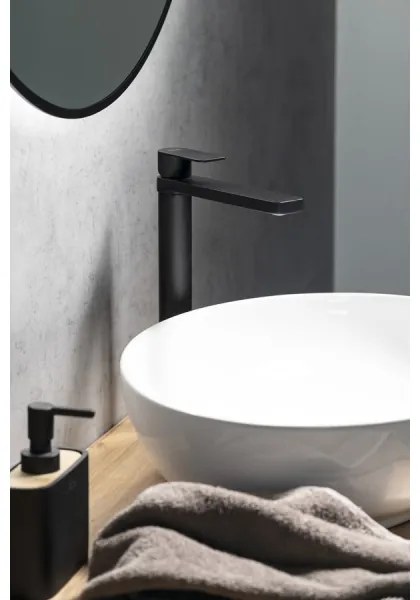 Baterie de lavoar Aqualine DAPHNE 29 cm negru mat